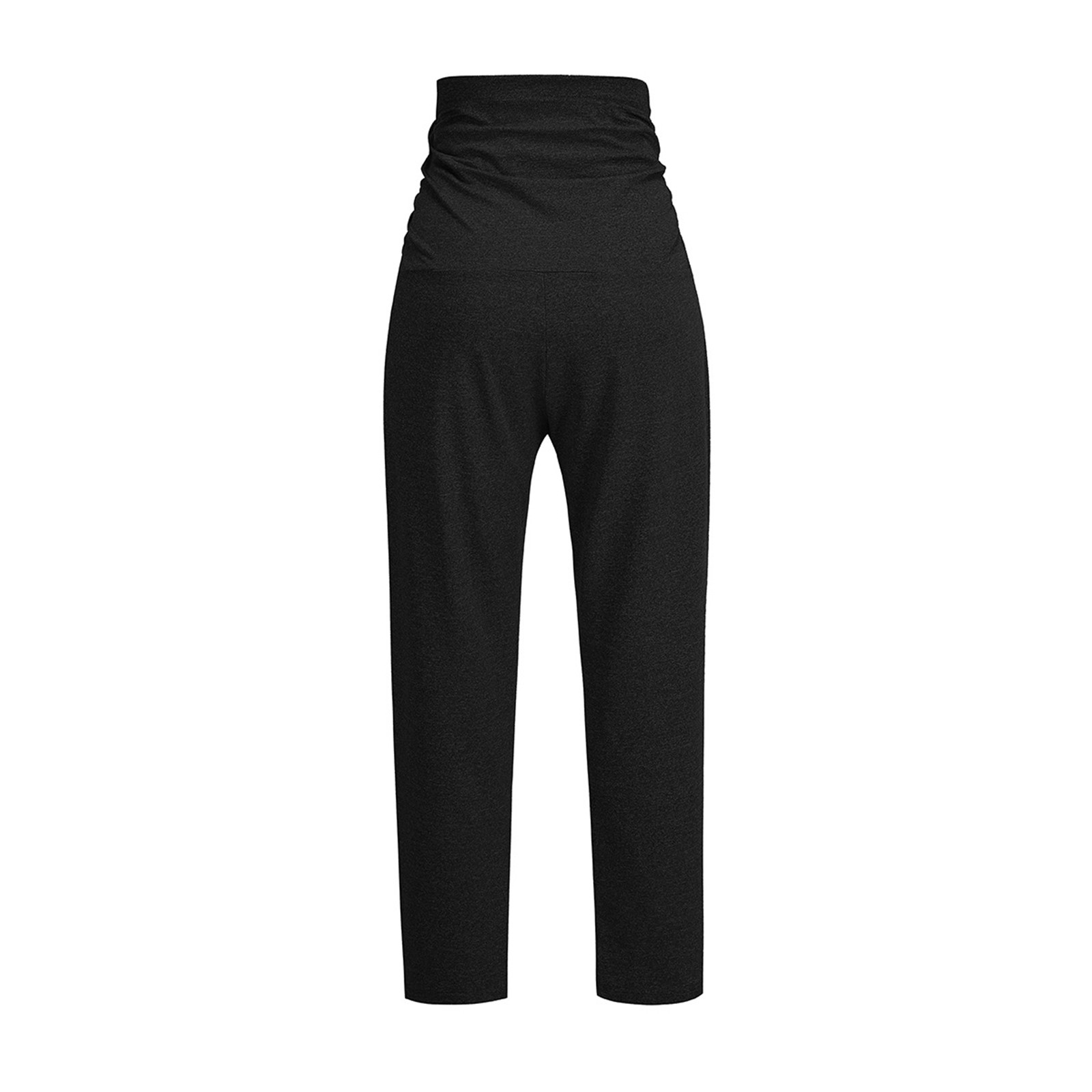 thumbnail image 4 of Pantalones rectos premamá para mujer: ajuste elástico y cómodo, color liso, lavables a máquina, aptos para el día a día/el trabajo, tallas S-XXL, 4 of 8